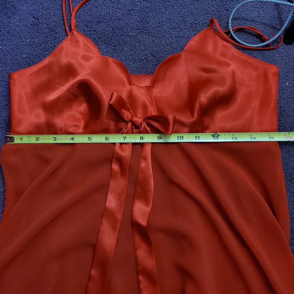 Victoria's Secret red babydoll negligee with bow - Picture 8 of 10